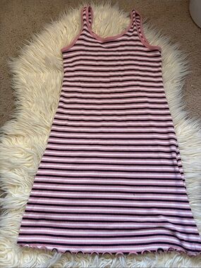 abercrombie kids girl’s striped ribbed dress